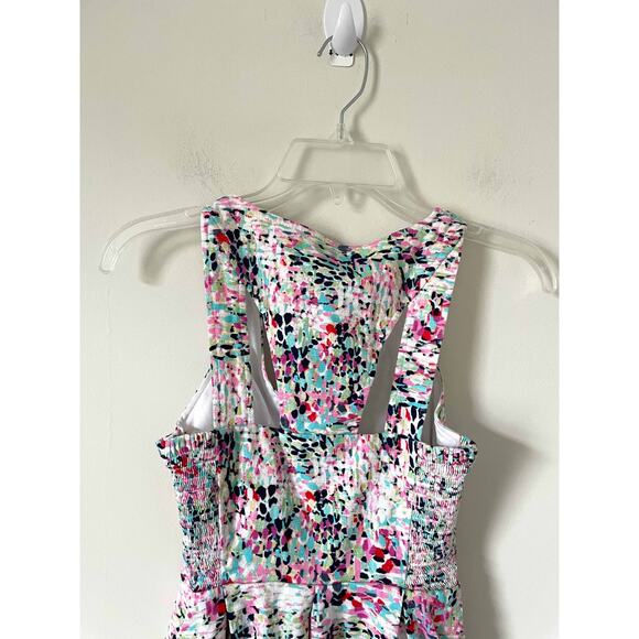 Guess Fit and Flare Zipper Mini Dress White Multi Color Size 2 - Picture 4 of 9